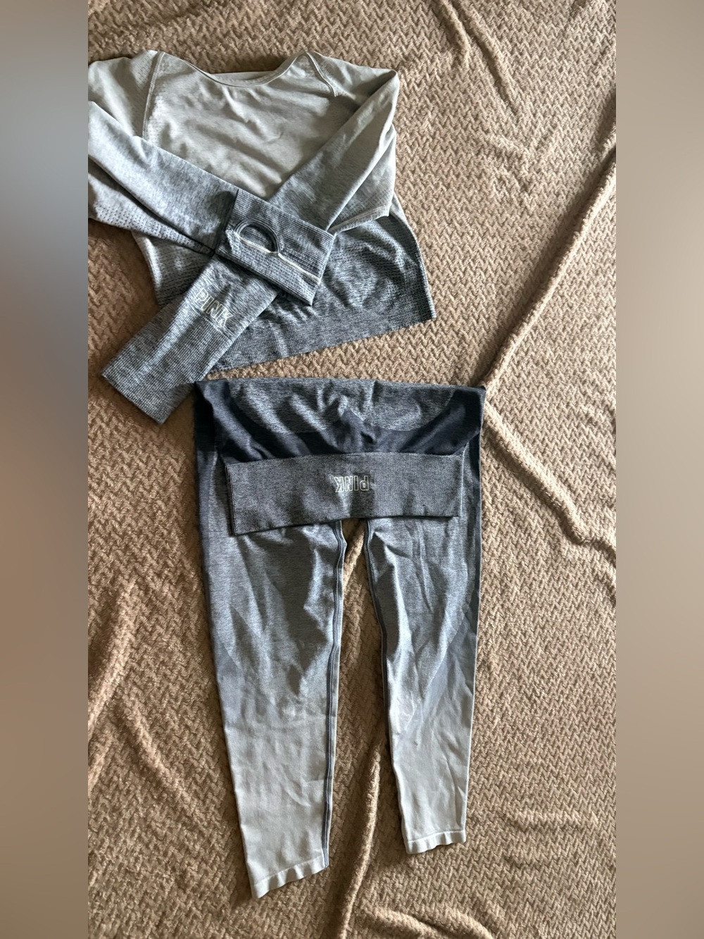 PINK Victoria's Secret Gray Ombre Seamless Leggings